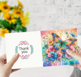 Diamond Painting 6-teilig Blumen Schmetterlinge